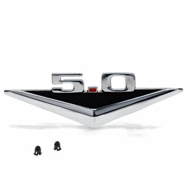 5.0 Fender Emblem + Clips | Early Style | 66-77 Ford Bronco